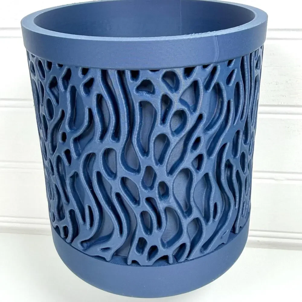 Grove Wall Hanging Planter, Indoor Plant Pot, Screw On Drip Tray, Geometric